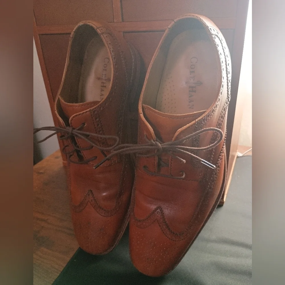 Cole Haan Nike Air Classic Brown Leather Men's Shoes_10